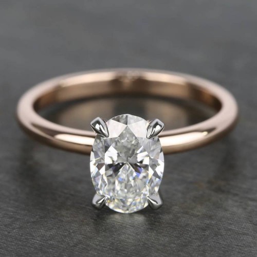 1.00 Ct Oval Solitaire Engagement Ring