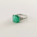 The Alzeno 4Ct Green Emerald Ring