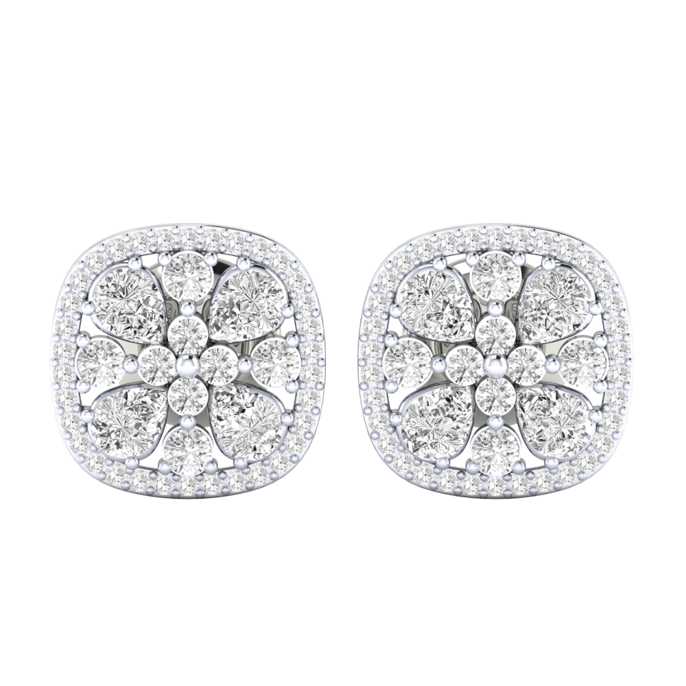 VVS Ekansh Pear Shape Diamond Stud Earrings