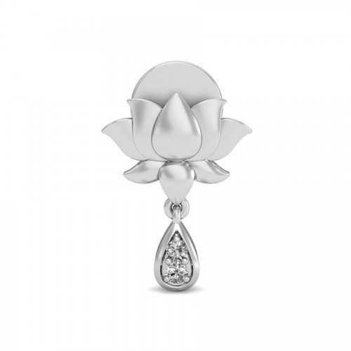 Lotus Blossom Diamond Stud Earrings
