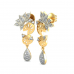 Flower Diamond Drops Earrings