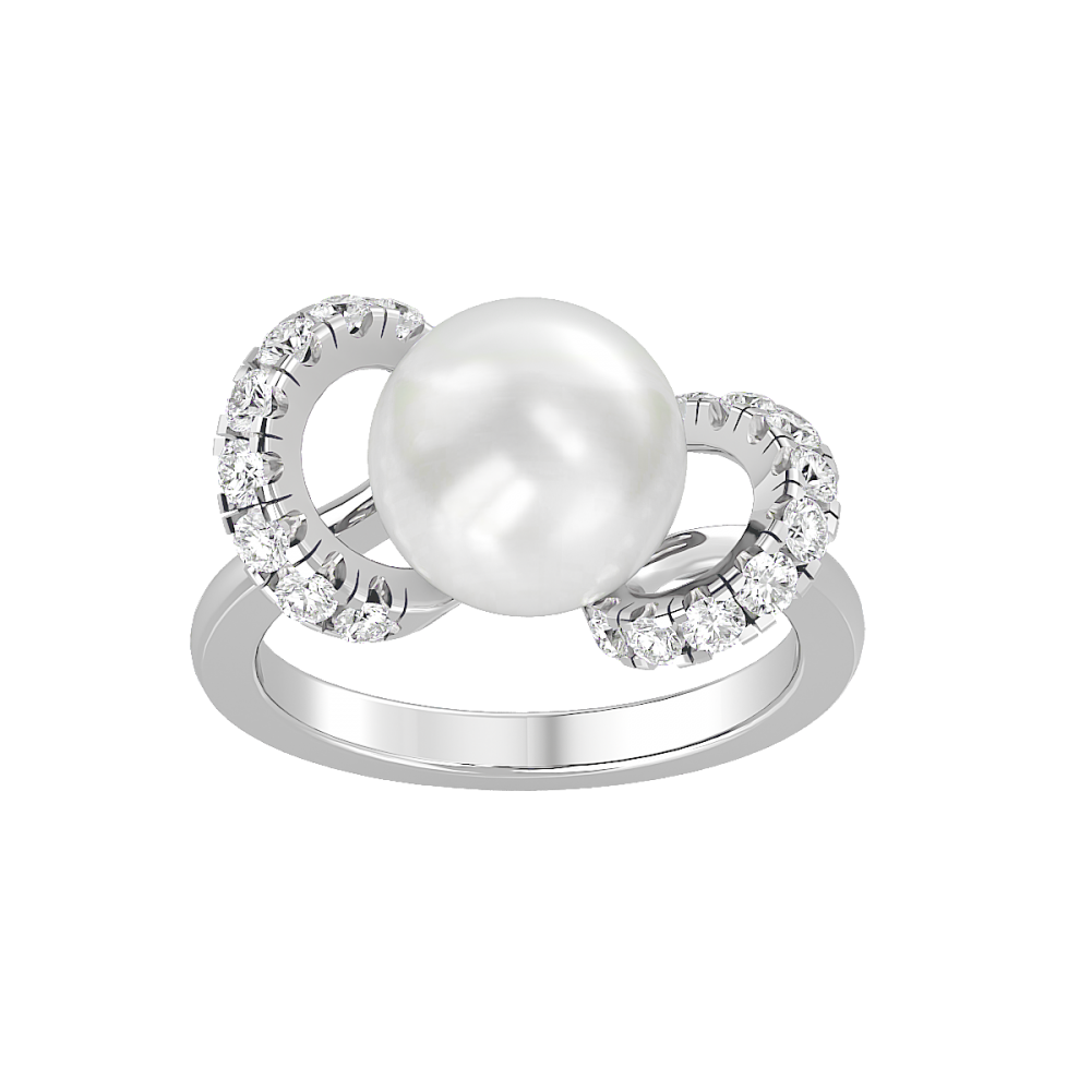 The Nichole Natural Diamond Pearl Ring