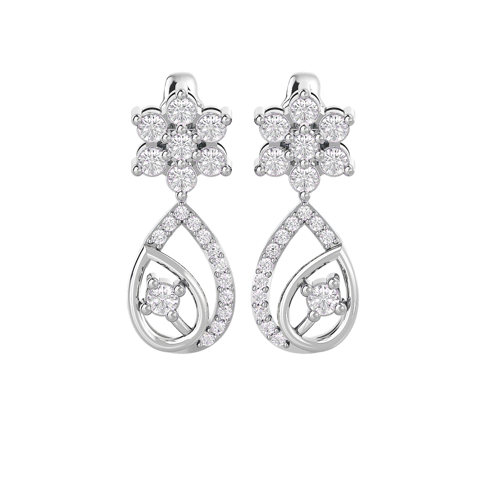 Buy OOMPH Set Of 2 Gold Tone White Pearl Office-Wear Fashion Delicate Drop  Earrings online