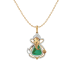 The Ganesh Triangle Green Diamond Pendant