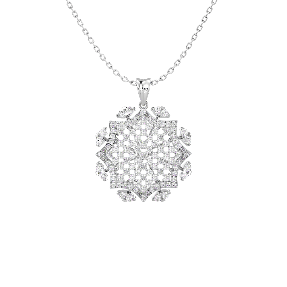 The Narendra Floral Diamond Pendant