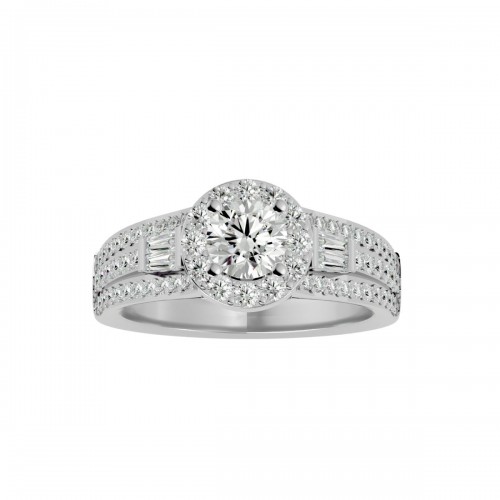 Inspired Round Solitaire Diamond Engagement Ring