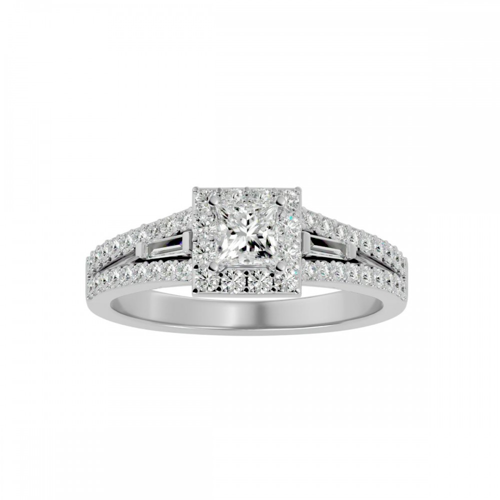 Paradise Princess Cut Solitaire Diamond Ring