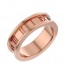 Reflactive Plain Gold Wedding Ring in Roman Digit Design For Women