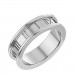 Reflactive Plain Gold Wedding Ring in Roman Digit Design For Women