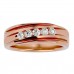 Magicclasp Stylish Shape Natural Diamonds Wedding Ring