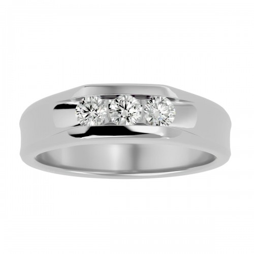 Exotic 3 Natural Diamonds Wedding Ring For Women