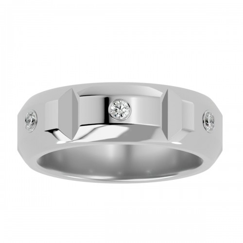 Everling 3 Natural Diamond Wedding Ring For Her
