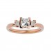 Fantasy 3 Stone Princess Solitaire Engagement Ring