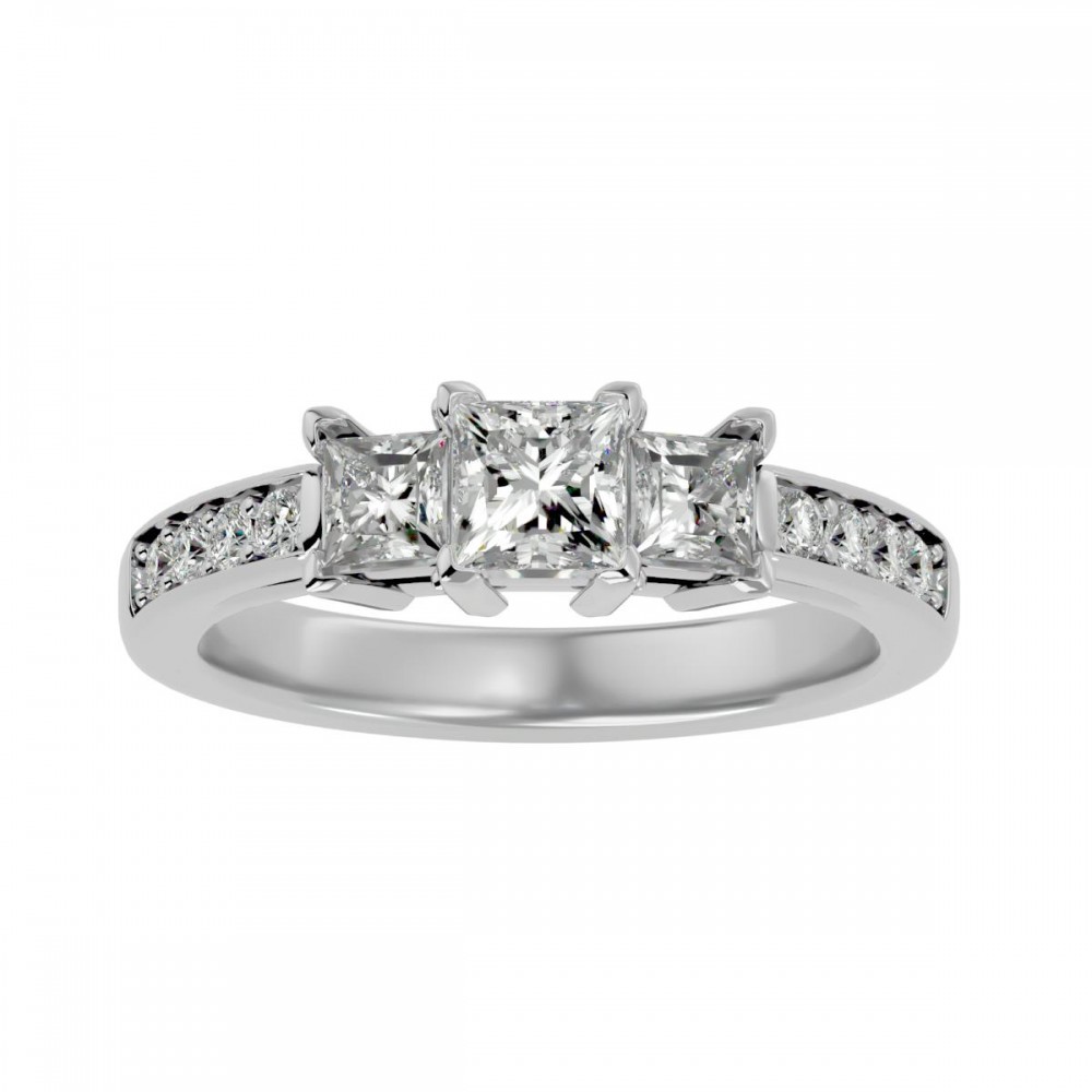 Deluxe Round Solitaire Engagement Ring