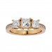 Creative 3 Princess Stone Engagement Ring