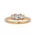 Bright 3 Princess Cut Stone Engagement Ring For Women