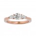 Skyhigh 3 Stone Round Cut Solitaire Diamond Engagement Ring