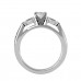 Conceptual Round Cut Solitaire Diamond Engagement Ring For Women