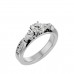 Conceptual Round Cut Solitaire Diamond Engagement Ring For Women