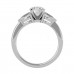 Zinnie 3 Stone Moissanite Diamond Engagement Ring