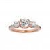 Spirited 3 Moissanite Diamond Engagement Ring For Her