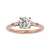 Metronium Round Solitaire Engagement Ring For Women