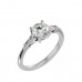 Metronium Round Solitaire Engagement Ring For Women