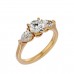 Tropic 3 Stone Design Engagement Ring For Her