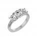 Sun Time 3 Stone Design Engagement Ring For Her