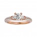 Pylones Round Solitaire Engagement Ring For Women