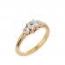 Embellished 3 Stone Round Solitaire Engagement Ring For Women
