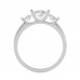 Jazzy 3 Round Cut Diamonds Engagement Ring For Her