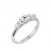 Jazzy 3 Round Cut Diamonds Engagement Ring For Her