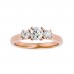 Five Star 3 Stone Round Solitaire Diamond Ring For Her