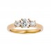 Five Star 3 Stone Round Solitaire Diamond Ring For Her