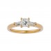 Heart Touching Round and Baguette Cut Diamonds Ring For Her
