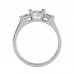 Reclaim 3 Stone Round Cut Diamonds Engagement Ring For Her
