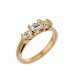 Reclaim 3 Stone Round Cut Diamonds Engagement Ring For Her