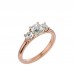 Candid 3 Round Stone Engagement Ring For Her