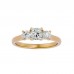 Candid 3 Round Stone Engagement Ring For Her