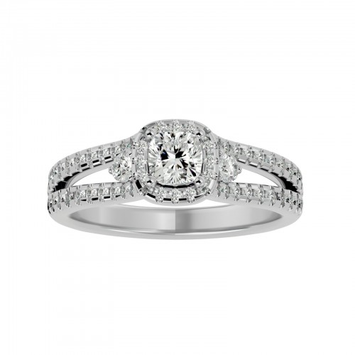 Blisful Cushion Cut Solitaire Engagement Ring For Her
