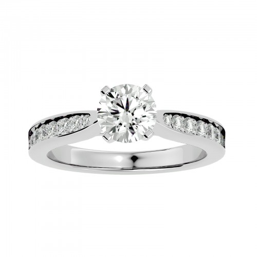 Mint Round Solitaire Diamond Engagement Ring For Her