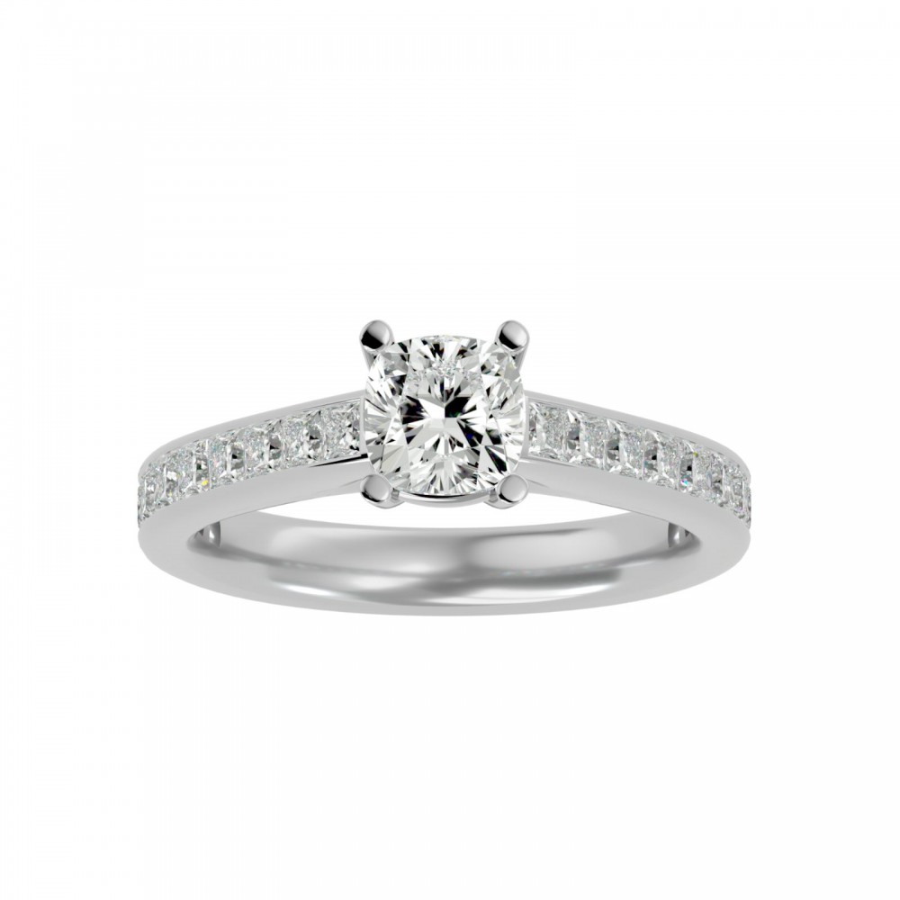 Velorus Cushion Cut Solitaire Engagement Ring For Her