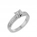 Fannies Princess Cut Solitaire Diamond Engagement Ring For Her