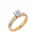 Freshed Cut Round Solitaire Diamond Engagement Ring For Women