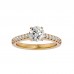 Pretty Little Round Solitaire Engagement Ring For Her