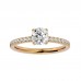 Pure Candy Crystal Round Solitaire Women's Ring For Engagement
