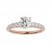 Shinediamond Engagement Ring With Round Cut Solitaire Diamond For Women
