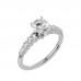 Shinediamond Engagement Ring With Round Cut Solitaire Diamond For Women