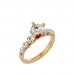Collective Engagement Ring With Round Solitaire Diamond For Women